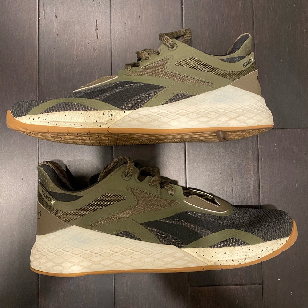 Reebok Nano X Green, Black, Gum Size 11.5